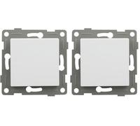 Empotrable blanca con tapa ciega, diseño moderno y discreto, ideal para iluminación y decoración en interiores. (Paquete de 2)