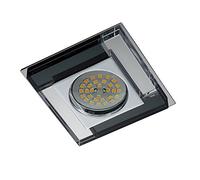 Empotrable de cristal cuadrado Fijo, colección Luxor de Cristalrecord (Válido para Halógeno y Led) (Negro/Espejo)