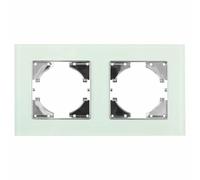 Empotrable de cristal natural con marco de 2 elementos, ideal para iluminación decorativa y funcional en espacios interiores.