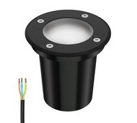 Empotrable de suelo BOLI para exterior IP67 negro esmerilado redondo 108mm