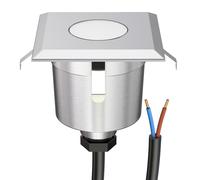 Empotrable de suelo LED AGENA para exterior IP65 acero inoxidable cuadrado 6 x