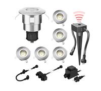 Empotrable de suelo LED Atria con sensor crepuscular para exterior Aluminio