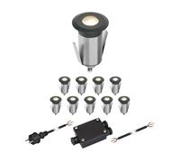 Empotrable de suelo LED GLOX para exterior IP67 antracita redondo 35mm Ø blanco
