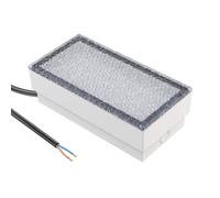 ledscom.de Empotrable de suelo para adoquines LED CUS para exteriores, IP67, angular, 20 x 10cm, 2,8 W, 251lm, blanco cálido