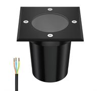 Empotrable de suelo RELI para exterior IP67 negro angular 11 x 11cm 1x GU10 max.