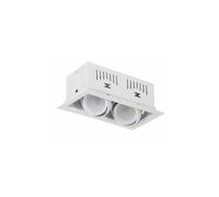 Empotrable exterior aluminio color blanco serie kardan augusto 21.5cm