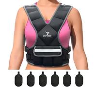 Empower - Chaleco con peso para mujer, chaleco de entrenamiento, fijo 3,6 kg o ajustable de 4,5-5,4-6,3-7,25 kg, añade resistencia al entrenamiento de fuerza, correr, caminar y cardio, diseñado para