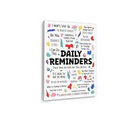Empowering Daily Affirmations for Women, Inspirational Art Print for Her Room, Self-Love Space and Vanity Area (Framed,16x24inch(40x60cm))
