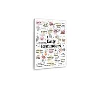 Empowering Daily Affirmations Wall Art, Print for Women, Uplifting Decor for Vanity, Workspace and Self-Care Corner (Framed,12x18inch(30x45cm))