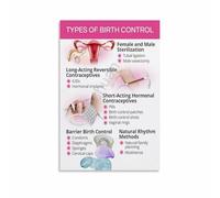 Empowering Women's Health Art, Birth Control Theme Contemporary Poster, Unique Wall Decor for Feminist Bedroom, Living Room, Dorm Room(Framed,16x24inch(40x60cm))