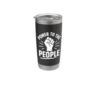 Empowerment Equality quote simple Power To The People Vaso térmico de acero inoxidable de doble pared