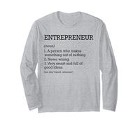 Empresario Definición de trabajo Personalizado Divertido Emprendedor Manga Larga