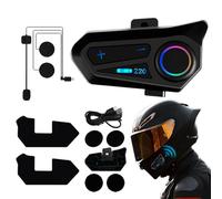 Empresas de Comunicaciones Motocicletas, Auriculares Intercomunicador Motorcycle,Altavoz Inalámbrico IPX6 Impermeable - de Comunicación de Carga Tipo-C Todas las Motocicletas