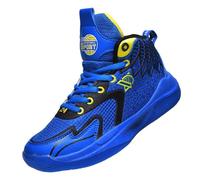 EmpressStride Boys' & Girls' Basketball Style Running Shoes - Lightweight Athletic Sneakers with Breathable Comfort, Non-Slip Gym Training Shoes for Jogging Workouts(Blue,38 EU)