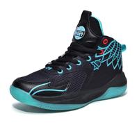 EmpressStride Boys' & Girls' Basketball Style Running Shoes - Lightweight Athletic Sneakers with Breathable Comfort, Non-Slip Gym Training Shoes for Jogging Workouts(Black,40 EU)