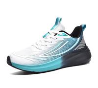 EmpressStride Men's Breathable Lightweight Running Shoes - Cushioned Anti-Slip Workout Sneakers for Jogging, Training & Walking(White,47 EU)