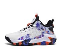 EmpressStride Zapatos de Baloncesto de Alto Rendimiento: Parte Superior de Malla, Suela Ondulada de Color Verde neón, amortiguación Ligera | Entrena y domina en Cualquier cancha(Purple,46 EU)