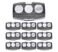 Empty Eyeshadow Palette, 10-Pan Compact Makeup Storage Tray, Refillable Cosmetic Organizer for Eyeshadow, Travel-Friendly Eye Shadow Container, 2.83x1.65x0.43 inches