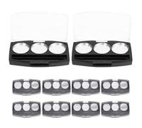 Empty Eyeshadow Palette, Compact Eyeshadow Pan Packaging Tray 10X, Multifunctional Cosmetic Storage Box, Creative Eye Shadow Container for Daily Use, 2.83x1.65x0.43 inches