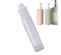Empty Pump Bottles Set, Square Shampoo Dispenser, Vacuum Cosmetic Container, Leakproof Rotating Bottle Bathroom Kitchen Hotel Travel Use Liquid Storage Refill Organization Hygiene Convenience