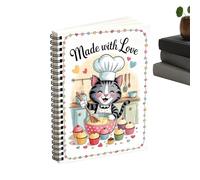 Empty Recipe Book, 21x14.5x1cm Spiral Blank Binder, Hardcover Meal Planning Notebook, Cooking Organizer Accessory, Personalized Collection Keeper, Suitable for Home Restaurant Apartment Dormitory