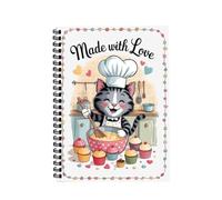 Empty Recipe Book, Spiral Bound Blank Meal Binder, 21x14.5x1cm Notebook Journal, Cooking Baking Kitchen Restaurant Apartment Dormitory, Writing Utility Accessory, Home Accessories for Culinary Tasks