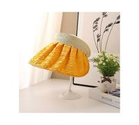 Empty Top Hat Female Summer Fashion Sun Hat Large Eaves Face Sun Protection Shell Cap Seaside Tour Hat, Yellow