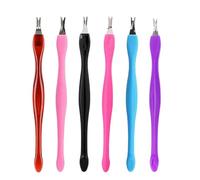 Empujador de Cutícula, 6 Pcs Cortacutículas, Tenedor de Cutícula de Acero Inoxidable, Empujador Epidérmico de Doble Punta, Para la Manicura y la Eliminación de las Cutículas