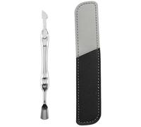 Empujador de cutículas 2 en 1 con tenedor, herramienta para quitar cutículas, herramienta de cuidado de uñas, cortador de cutículas de acero inoxidable para manicura y pedicu