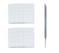 Empujador de cutículas 2 en 1, removedor de cutículas de uñas de con 100 tabletas de pulido de arena de uñas, Herramienta Profesional Para Manicura Y Pedicura