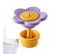 Empujadores de botón de inodoro, botones de presión para la parte del inodoro, 4,5 x 4,5 x 4,5 cm, herramienta de asistencia sanitaria ergonómica, descarga en forma de flor para hospital