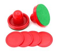 Empujadores de hockey de aire, Pl¨¢sticos Ligeros de hockey de aire Porteros Empujadores de hielo Pucks Mesas Juego Manijas Ball Mallet Goalies Set[M 76mm]