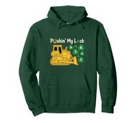 Empujando mi Suerte St Paddy día 67 Lucky Construction Bulldozer Sudadera con Capucha