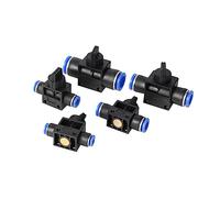 Empuje la conexión de la junta rápida neumática, Conector rápido neumático de las colocaciones del empuje de 2 maneras for el plástico de los tubos 4-12m m(6mm)