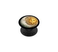 Empuñadura artística cósmica mística Celestial Sun Moon Yin Yang PopSockets PopGrip Adhesivo