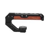 Empuñadura cámara Superior con Micro Zapata y múltiples Tornillos 1 / 4in 3 / 8in - Agarre ergonómico de Madera Antideslizante, Montaje frío para Vloggers y fotógrafos creativos