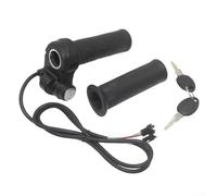 Empuñadura de acelerador de 3 pines con sensor Hall, diseño impermeable y ergonómico, compatible con bicicletas eléctricas, scooters y triciclos (negro)