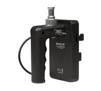 Empuñadura de batería Nanlite con montura en V y conector de CC