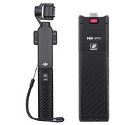 Empuñadura de batería para Osmo Pocket 3, batería Externa de Carga rápida de 5000 mAh para dji Pocket 3, Salida de 22,5 W, Dos Puertos USB-C, Aluminio y Fibra de Carbono