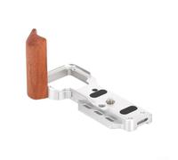 Empuñadura de madera para Sony ZV-E10, placa en L de metal para liberación | Textura de madera natural, diseño ergonómico, reduce la fatiga de la mano, base de aleación de aluminio