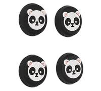 Empuñadura de Pulgar, 4 Piezas de Tapas de Palanca de Mando de Interruptor Empuñadura de Pulgar para Controlador Cute Panda Reemplazo de Silicona Tapas de Agarre de Pulgar para(Negro)