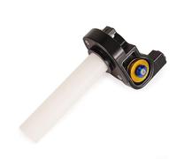 Empuñadura del acelerador de aleación de aluminio, para motocicleta, mango de gas para ciclomotor, scooter, para agarres, pieza de repuesto de instalación rápida en rojo, azul dorado (oro)