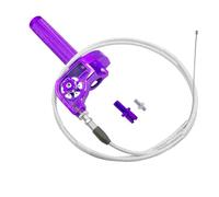 Empuñadura del Acelerador de Motocicleta de 22 mm CNC de Aluminio con Cable del Acelerador para KLX CR CRF EXC XR CRF50 CRF230 50 70 110 125 230 250 Dirt Pit Bike Motocross Moto Quad ATV (Morado)