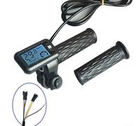 Empuñadura del acelerador para bicicletas eléctricas con pantalla LCD y cable de 170 cm para una conducción suave (C)