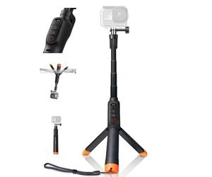 Empuñadura Flotante Selfie Stick trípode Impermeable Extensible Selfie monopod Mango con Mando a Distancia Bluetooth para dji Osmo Action 6 5 Pro 4 Black Action Camera con Amplificador de señal