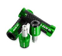 Empuñaduras Antideslizantes De 7/8'' Para Manillar De Motocicleta, Tapones Para SUZUKI GSR400 GSR600 GSR750 GSR 750 600 400(Green)