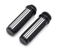 Empuñaduras de acelerador electrónico de 1 pulgada con calavera de motocicleta for Touring 2008-2025 Softail 2016-2025 Cromo/Negro(BG-910C-A-BK)