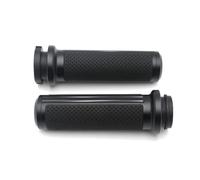 Empuñaduras de acelerador electrónico de 1 pulgada con calavera de motocicleta for Touring 2008-2025 Softail 2016-2025 Cromo/Negro(BG-910C-BK)