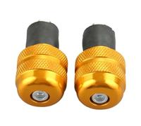 Empuñaduras de extremos de barra de manillar, 2 uds., 7/8 pulgadas, 22mm, universales, para manillar de motocicleta, tapón deslizante de contrapeso(Gold)
