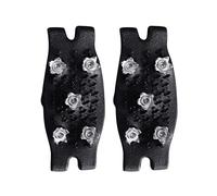 Empuñaduras de hielo para zapatos de invierno, crampones antideslizantes de 5 dientes, 2 piezas de ajuste ajustable para una base segura, construcción ligera, accesorio de calzado al aire libre